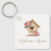 Welkom Home Realtor Gepersonaliseerd Sleutelhanger (Voorkant)
