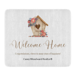 Welkom Home Realtor Gepersonaliseerd Snijplank