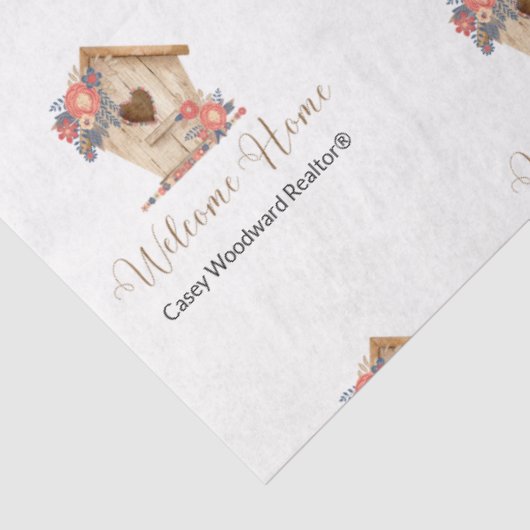 Welkom Home Realtor Gepersonaliseerd Tissuepapier (Detail)