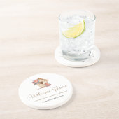 Welkom Home Realtor Gepersonaliseerd Zandsteen Onderzetter (Zijkant)