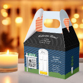 Welkom Home Realtor Logo Navy House Bedankdoosjes