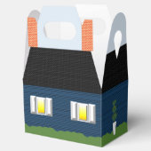 Welkom Home Realtor Logo Navy House Bedankdoosjes (Geopend)