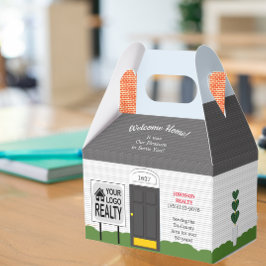 Welkom Home Realtor Logo nieuwe startdoos Bedankdoosjes