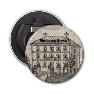 Welkom Home Realtor Promotie  Huis Button Flesopener