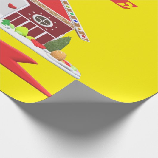 WELKOM HOME RED EN CANARY YELLOW ONTWERP CADEAUPAPIER (Hoek)