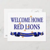 Welkom Home Red Lions Briefkaart (Voorkant / Achterkant)