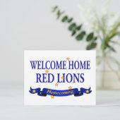 Welkom Home Red Lions Briefkaart (Staand voorkant)