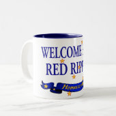 Welkom Home Red Rippers Tweekleurige Koffiemok (Voorkant links)
