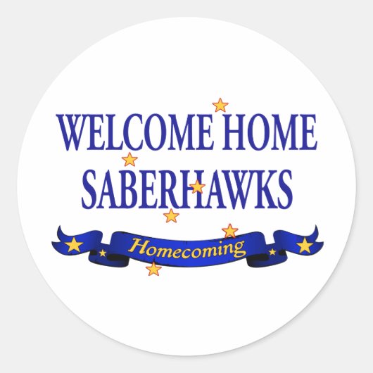 Welkom Home Saberhawks Ronde Sticker (Voorkant)
