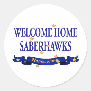 Welkom Home Saberhawks Ronde Sticker