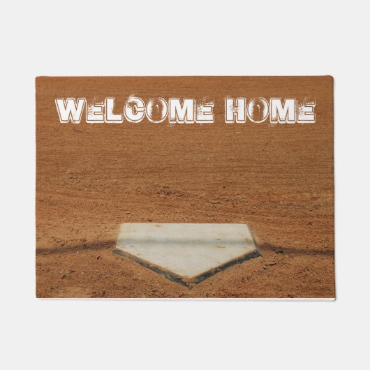 Welkom Home Softball/Baseball Home Bord Doormat Deurmat (Voorkant)