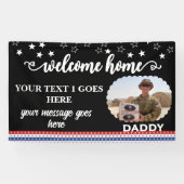 Welkom Home Soldaat Patriottische Foto Custom Spandoek (Horizontaal)