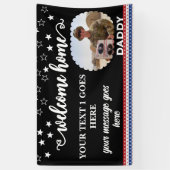 Welkom Home Soldaat Patriottische Foto Custom Spandoek (Verticaal)