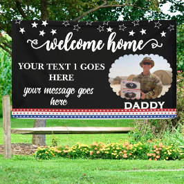 Welkom Home Soldaat Patriottische Foto Custom Spandoek