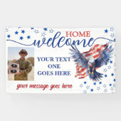 Welkom Home Soldaat sterren & strepen Foto Custom Spandoek (Horizontaal)