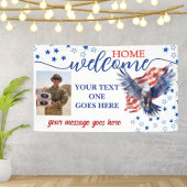 Welkom Home Soldaat sterren & strepen Foto Custom Spandoek