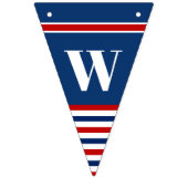 Welkom Home Son Classic Rood Wit Blauw Strepen Vlaggetjes (Eerste vlag)