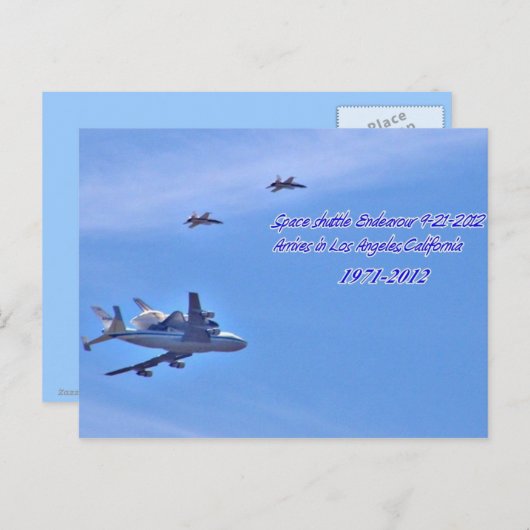 Welkom Home, Space shuttle Endeavour_Briefkaart Briefkaart (Voorkant / Achterkant)