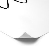 Welkom Home Uniek legant handgeschreven inkt scrip Poster (Hoek)