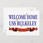 Welkom Home USS Bulkeley Briefkaart (Voorkant / Achterkant)
