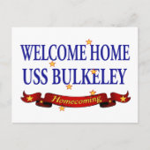 Welkom Home USS Bulkeley Briefkaart (Voorkant)