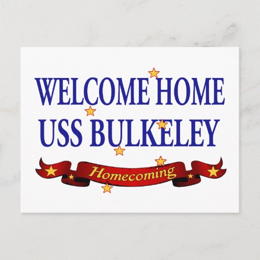 Welkom Home USS Bulkeley Briefkaart (Voorkant)