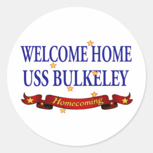 Welkom Home USS Bulkeley Ronde Sticker