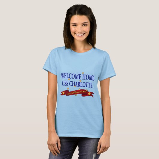 Welkom Home USS Charlotte T-shirt (Voorkant volledig)