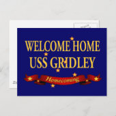 Welkom Home USS Gridley Briefkaart (Voorkant / Achterkant)