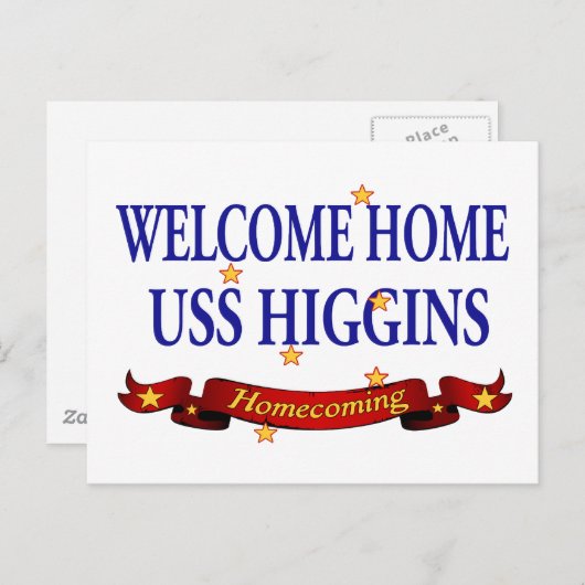 Welkom Home USS Higgins Briefkaart (Voorkant / Achterkant)