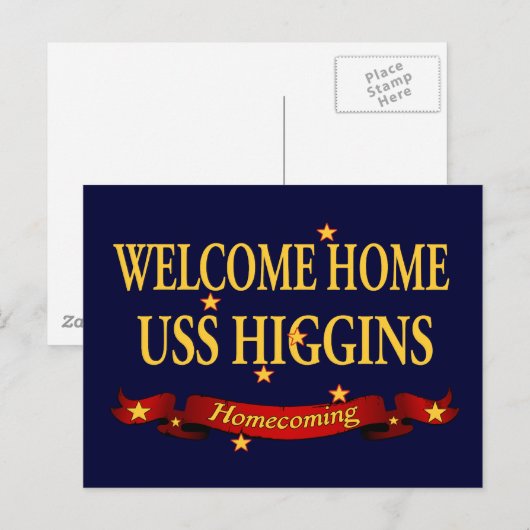 Welkom Home USS Higgins Briefkaart (Voorkant / Achterkant)