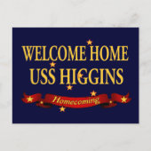 Welkom Home USS Higgins Briefkaart (Voorkant)