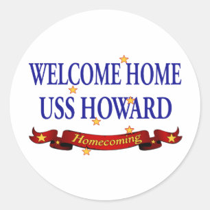 Welkom Home USS Howard Ronde Sticker