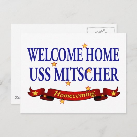 Welkom Home USS Mitscher Briefkaart (Voorkant / Achterkant)