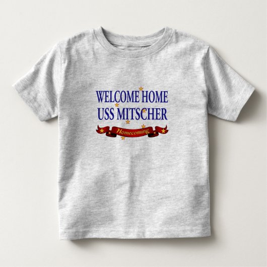 Welkom Home USS Mitscher Kinder Shirts (Voorkant)