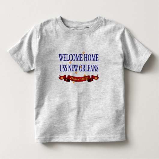 Welkom Home USS New Orleans Kinder Shirts (Voorkant)