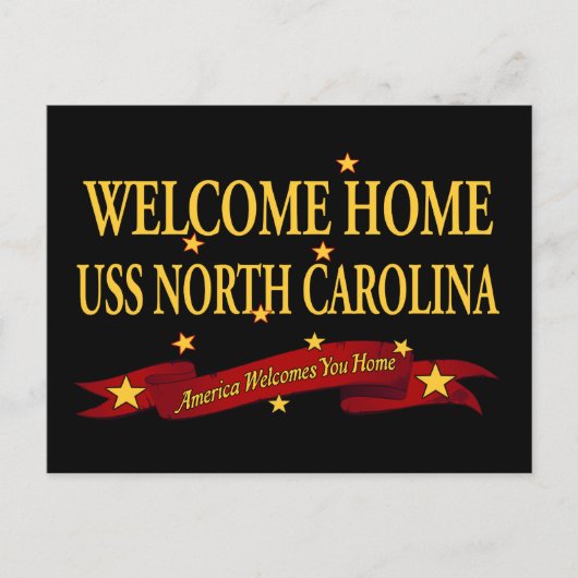 Welkom Home USS North Carolina Briefkaart (Voorkant)