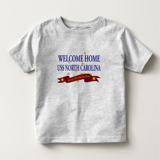Welkom Home USS North Carolina Kinder Shirts (Voorkant)