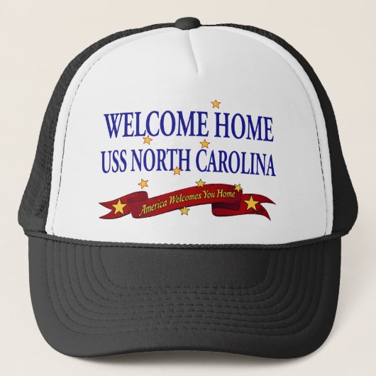 Welkom Home USS North Carolina Trucker Pet (Voorkant)