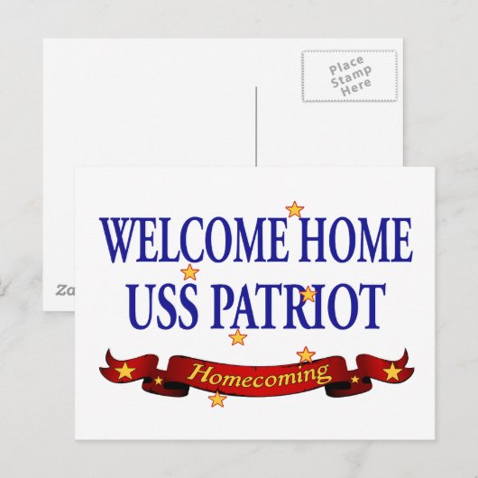 Welkom Home USS Patriot Briefkaart (Voorkant / Achterkant)