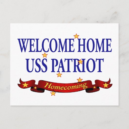 Welkom Home USS Patriot Briefkaart (Voorkant)