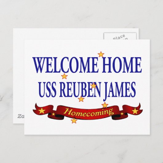 Welkom Home USS Reuben James Briefkaart (Voorkant / Achterkant)