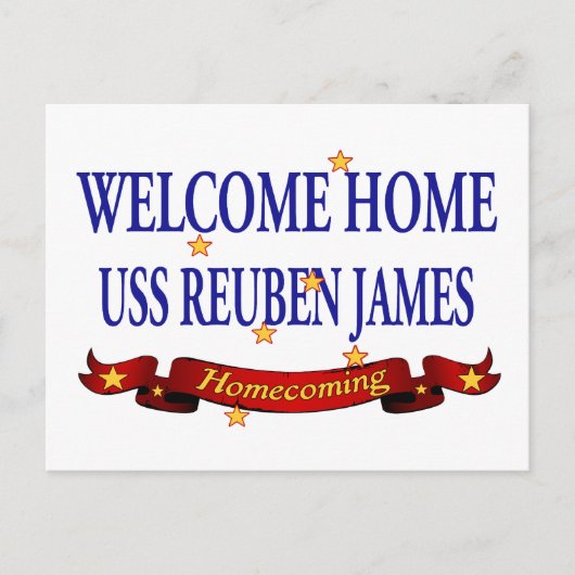 Welkom Home USS Reuben James Briefkaart (Voorkant)