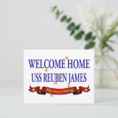 Welkom Home USS Reuben James Briefkaart (Staand voorkant)