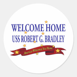 Welkom Home USS Robert G. Bradley Ronde Sticker