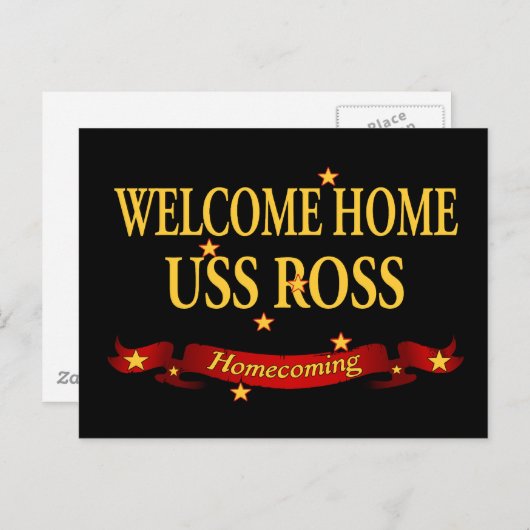 Welkom Home USS Ross Briefkaart (Voorkant / Achterkant)