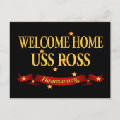 Welkom Home USS Ross Briefkaart (Voorkant)
