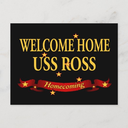 Welkom Home USS Ross Briefkaart (Voorkant)