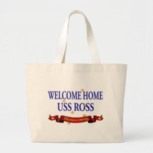 Welkom Home USS Ross Grote Tote Bag