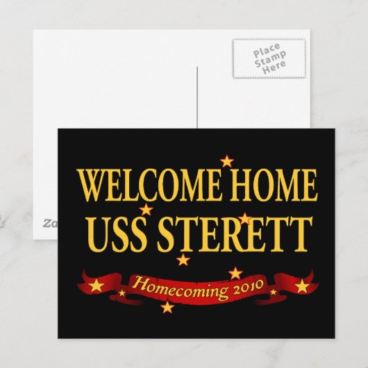 Welkom Home USS Sterett Briefkaart (Voorkant / Achterkant)